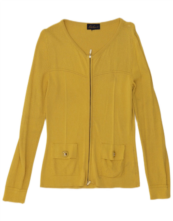 Luisa Spagnoli Womens Cardigan Sweater UK 14 Medium Yellow