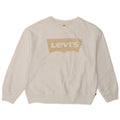 Levi's Womens Graphic Oversized Sweatshirt Jumper UK 14 Medium White Cotton