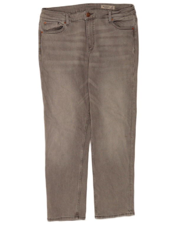 Marks & Spencer Womens The Sienna Straight Jeans UK 16 Large W34 L27 Grey