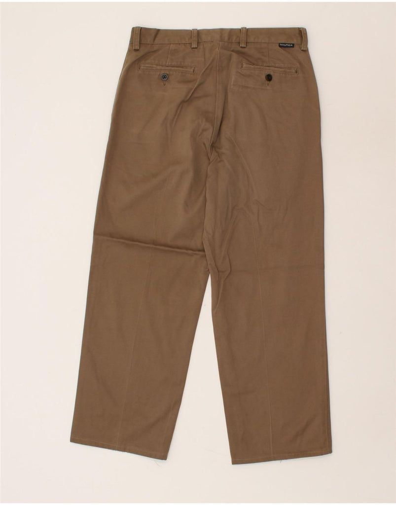 NAUTICA Mens Clipper Relaxed Fit Chino Trousers W30 L26  Brown Cotton | Vintage Nautica | Thrift | Second-Hand Nautica | Used Clothing | Messina Hembry 