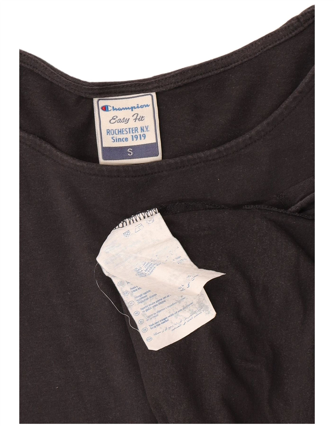 Champion Womens Easy Fit Top Long Sleeve UK 10 Small Grey Cotton