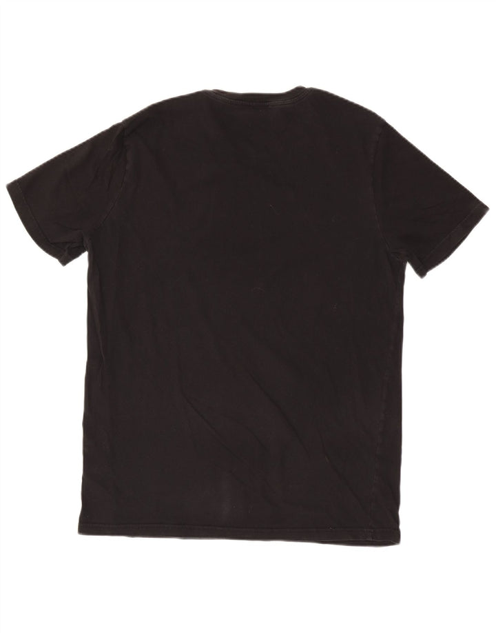 Benetton Mens T-Shirt Top Large Black Cotton