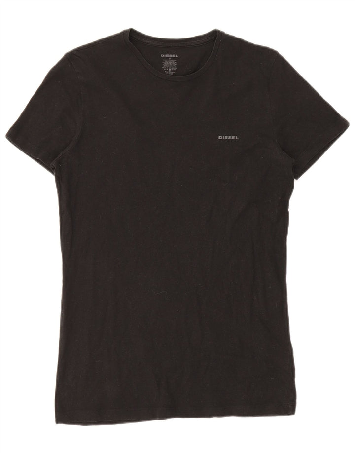 DIESEL Mens T-Shirt Top Small Black Cotton