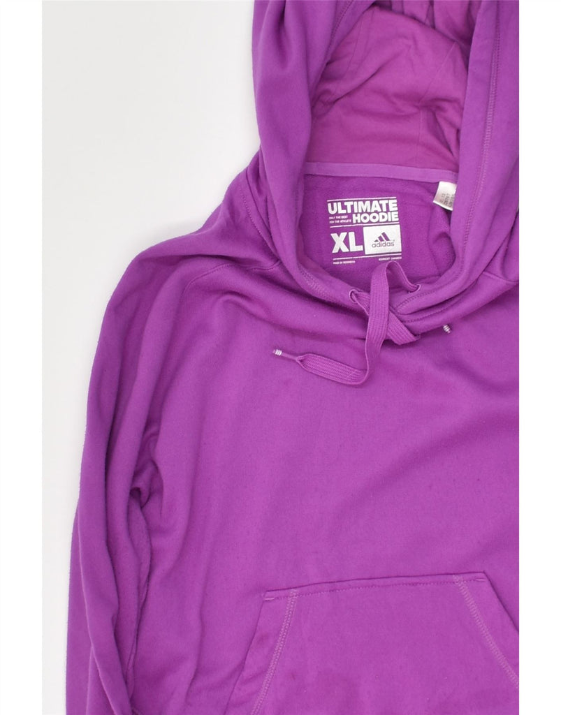 ADIDAS Womens Hoodie Jumper UK 18 XL Purple Polyester | Vintage Adidas | Thrift | Second-Hand Adidas | Used Clothing | Messina Hembry 