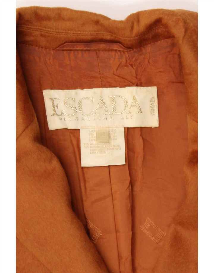 Escada Womens by Margaretha Ley 5 Button Blazer Jacket EU 38 Medium Brown
