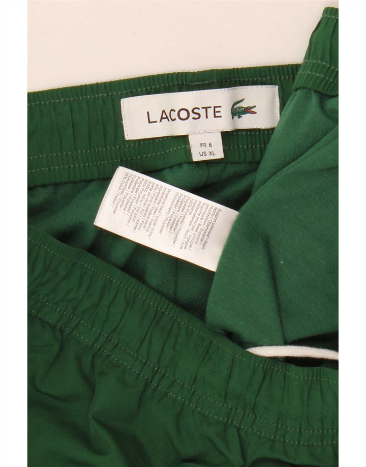 Lacoste Mens Tracksuit Trousers Joggers Size 6 XL  Green Polyester