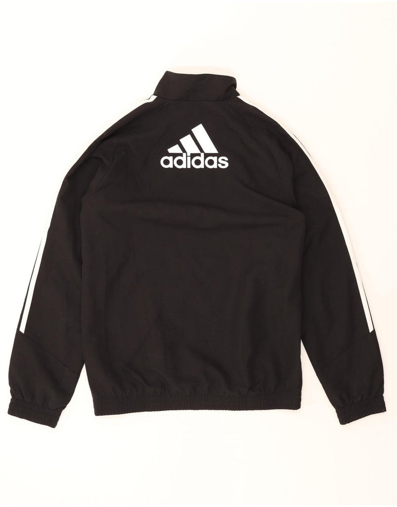 ADIDAS Mens Graphic Tracksuit Top Jacket UK 34/36 Small Black Polyester Vintage Adidas and Second-Hand Adidas from Messina Hembry 