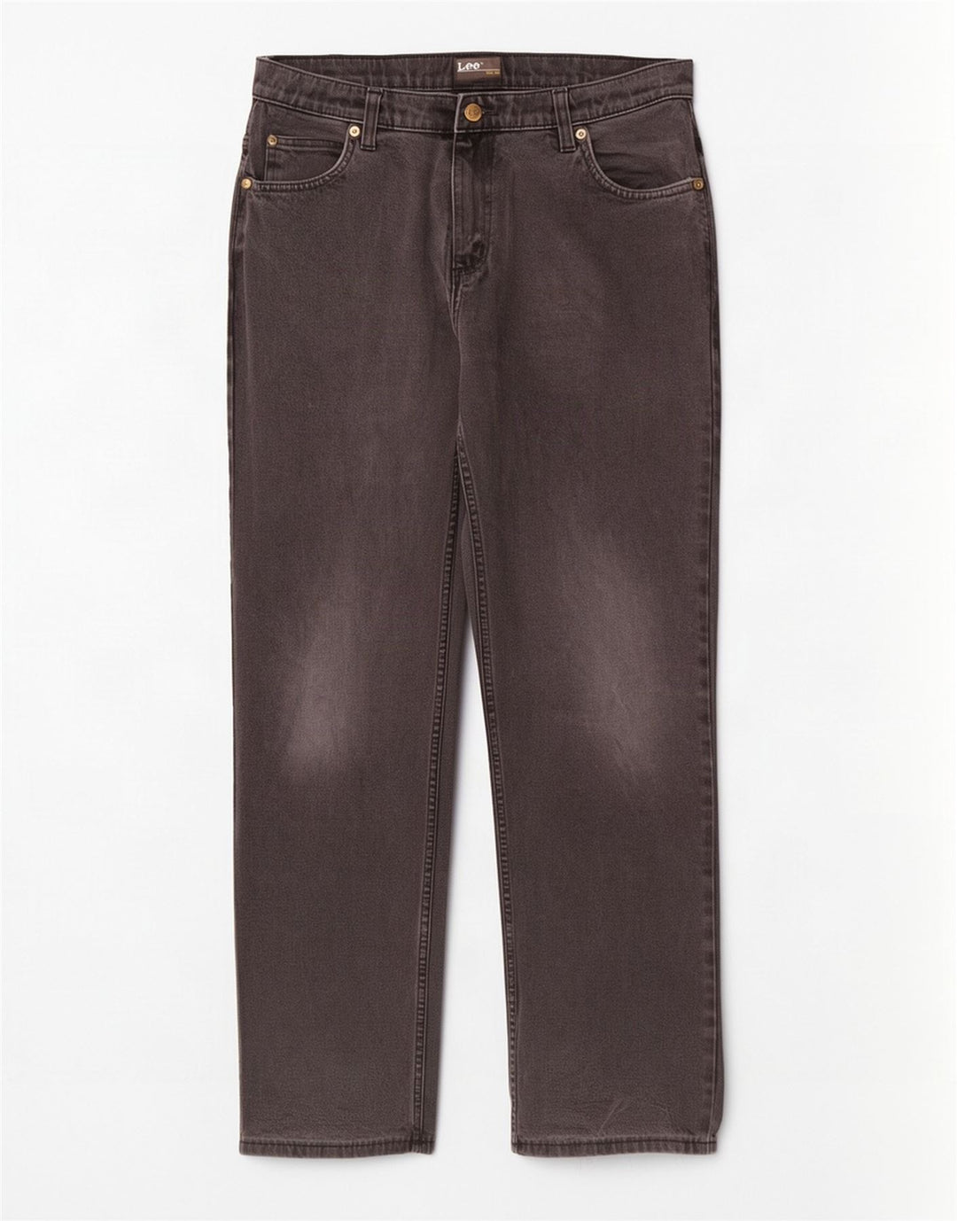 Lee Mens Brooklyn Straight Jeans W33 L31 Black Cotton
