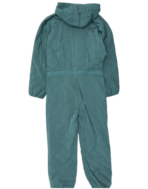 Post Card Womens Hooded Ski Jumpsuit IT 42 Medium Blue Nylon