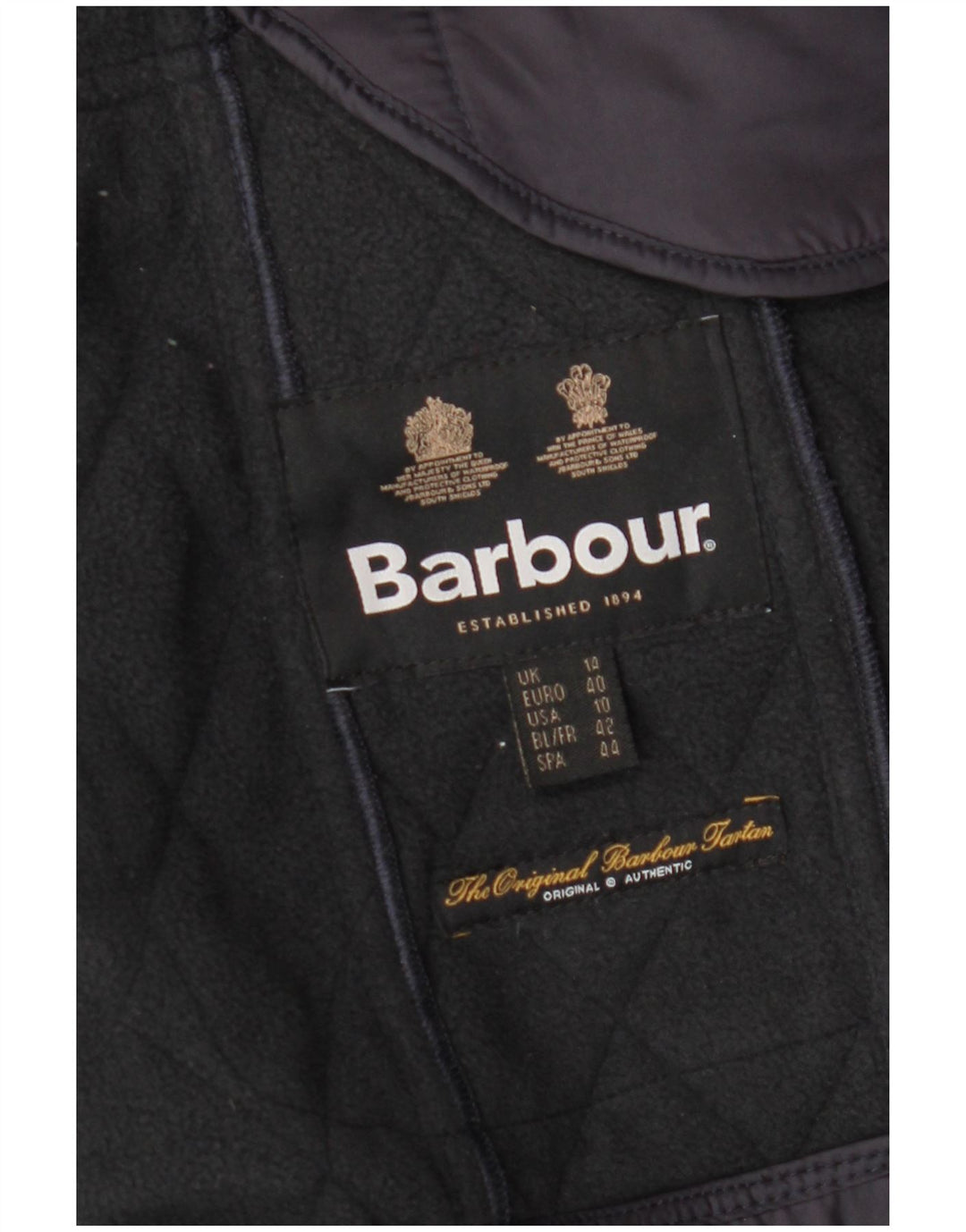 Barbour Womens Quilted Jacket UK 14 Large Navy Blue
