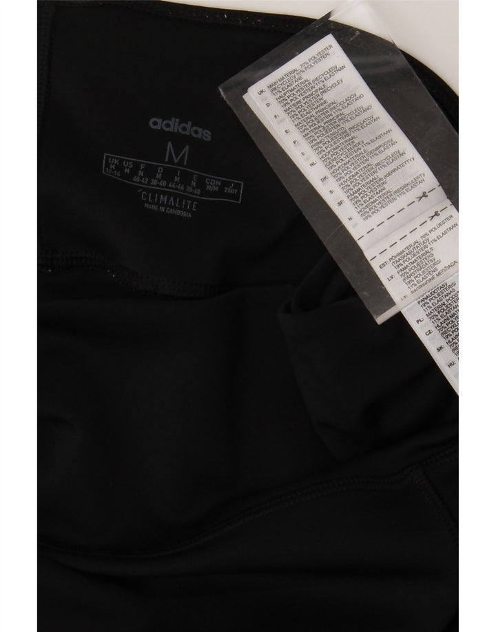 ADIDAS Womens Climalite Leggings UK 12/14 Medium  Black Polyester