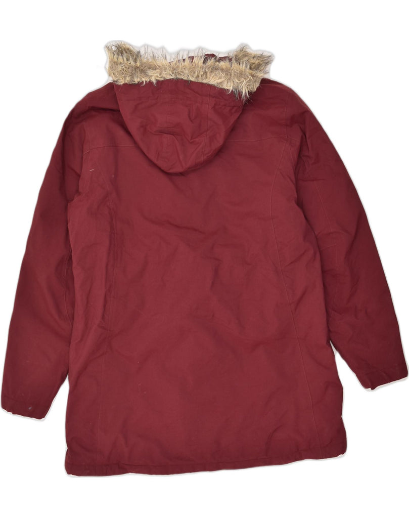 MOUNTAIN WAREHOUSE Womens Hooded Parka Jacket UK 16 Large Maroon Cotton | Vintage Mountain Warehouse | Thrift | Second-Hand Mountain Warehouse | Used Clothing | Messina Hembry 