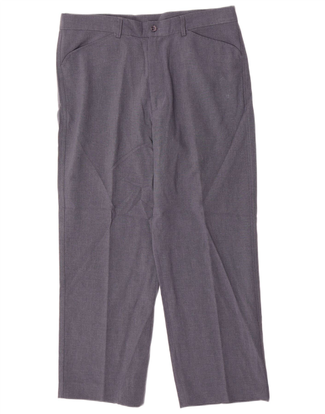 Farah Mens Straight Casual Trousers W36 L29 Blue Polyester