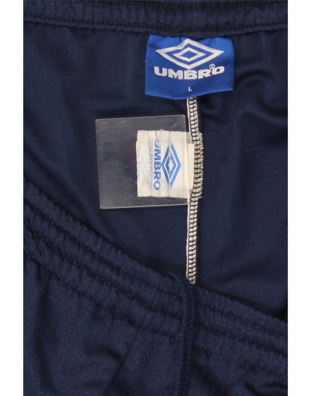 Umbro Mens Graphic Sport Shorts Large  Navy Blue Geometric Polyester