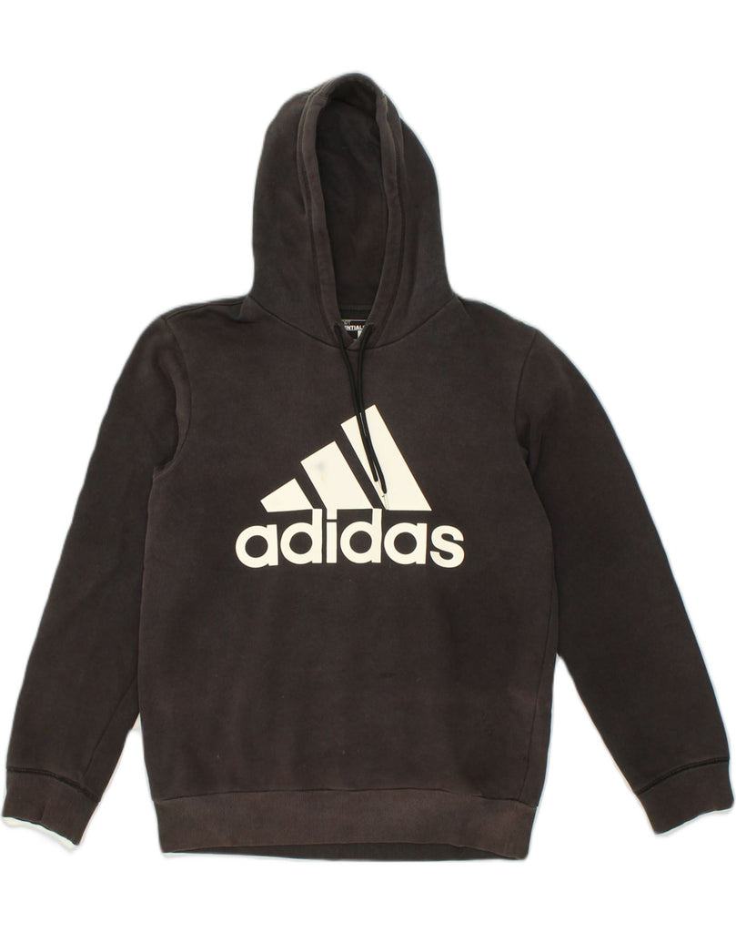 ADIDAS Mens Graphic Hoodie Jumper Small Black Cotton | Vintage Adidas | Thrift | Second-Hand Adidas | Used Clothing | Messina Hembry 