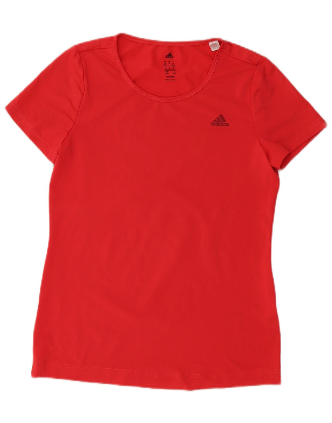 ADIDAS Womens Climalite T-Shirt Top UK 12/14 Medium Red