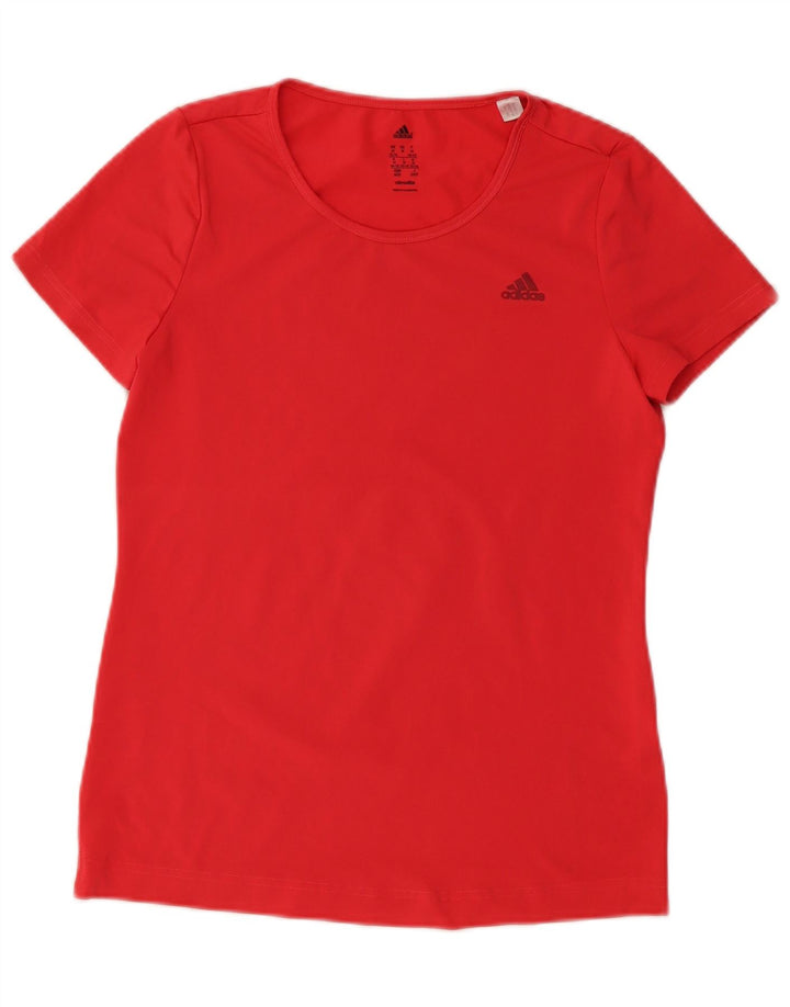 ADIDAS Womens Climalite T-Shirt Top UK 12/14 Medium Red