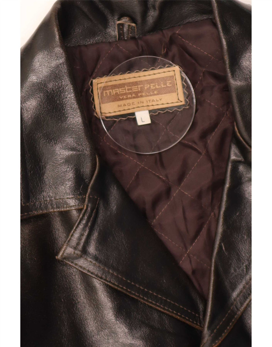 Masterpelle Mens Leather Jacket UK 40 Large Brown