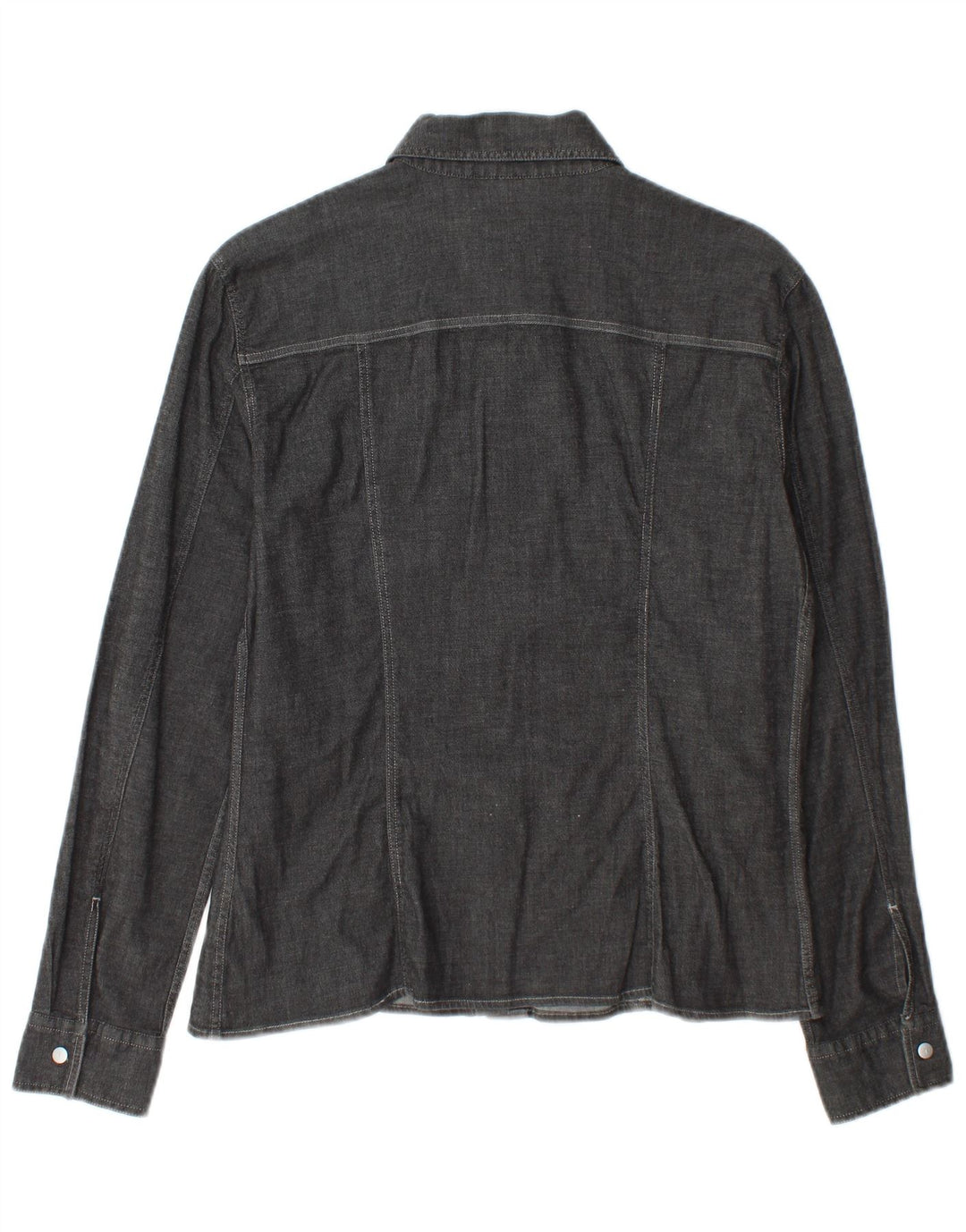 Trussardi Jeans Womens Shirt UK 16 Large Grey Cotton