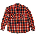 Vintage Mens Flannel Shirt Large Red Check