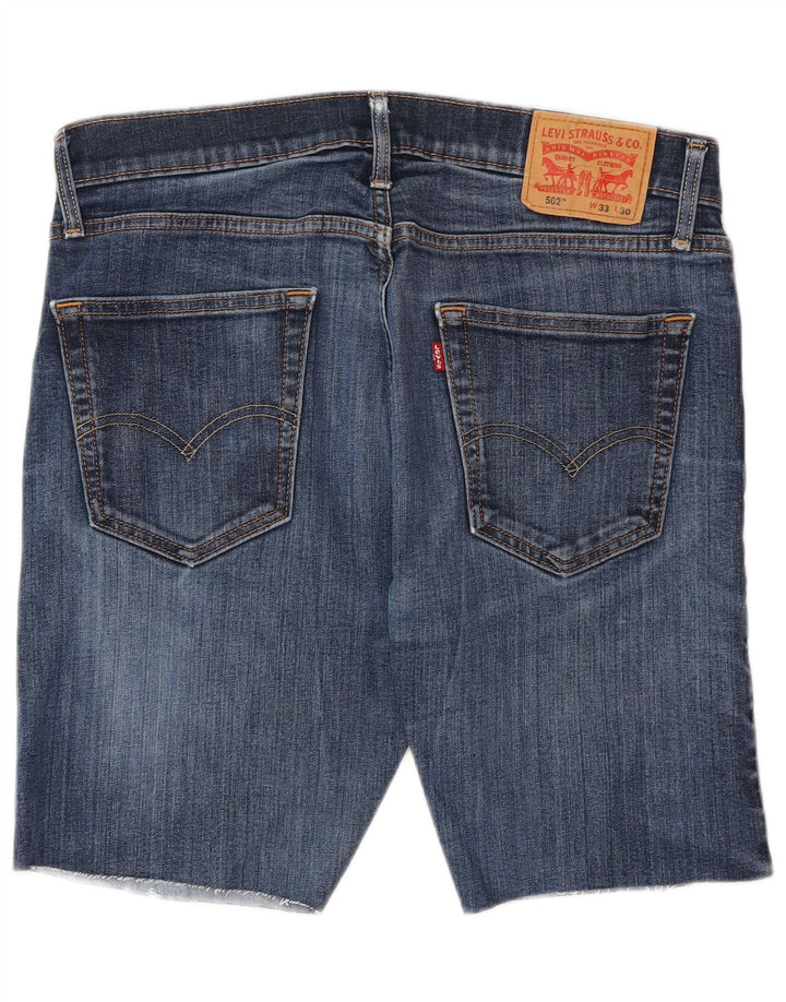 LEVI'S Mens 502 Denim Shorts W33 Medium Blue Cotton