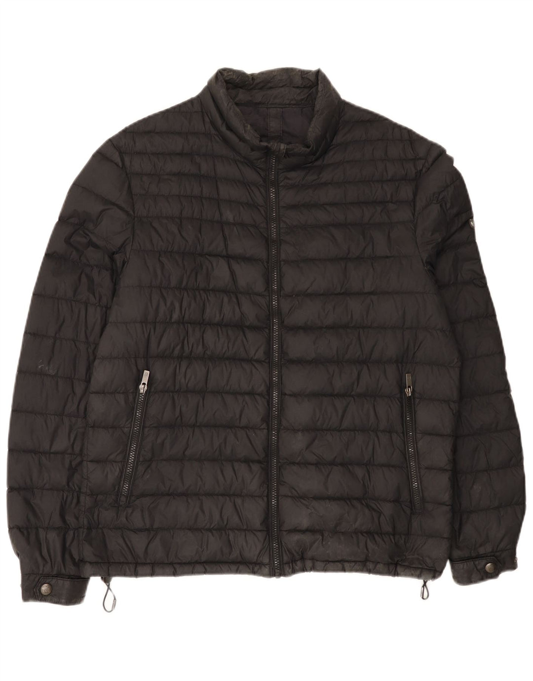 Massimo Dutti Mens Padded Jacket UK 40 Large Black Nylon
