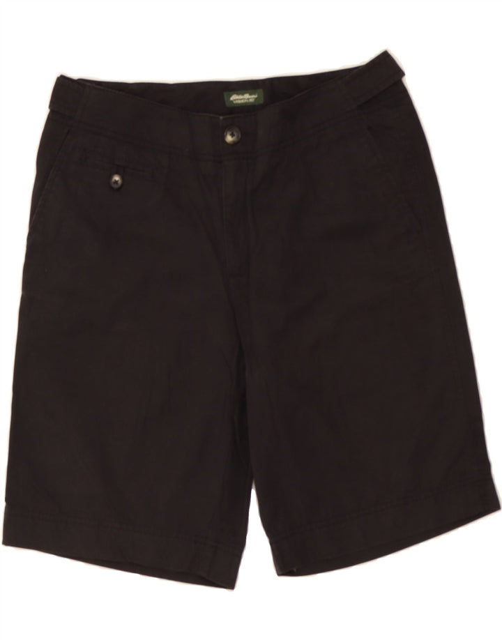 EDDIE BAUER Womens Vashon Fit Chino Shorts US 8 Medium W34 Black Cotton Vintage Eddie Bauer and Second-Hand Eddie Bauer from Messina Hembry 