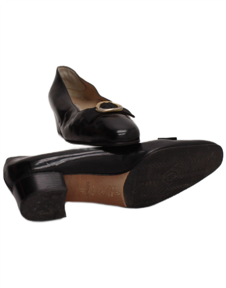 Valle Verde Womens Leather Ballet Flat UK Size 6 Black Leather