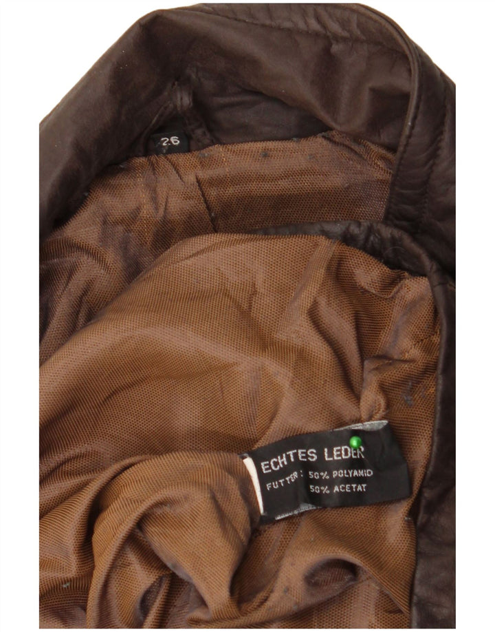 Vintage Mens Leather Jacket UK 40 Large Brown Leather