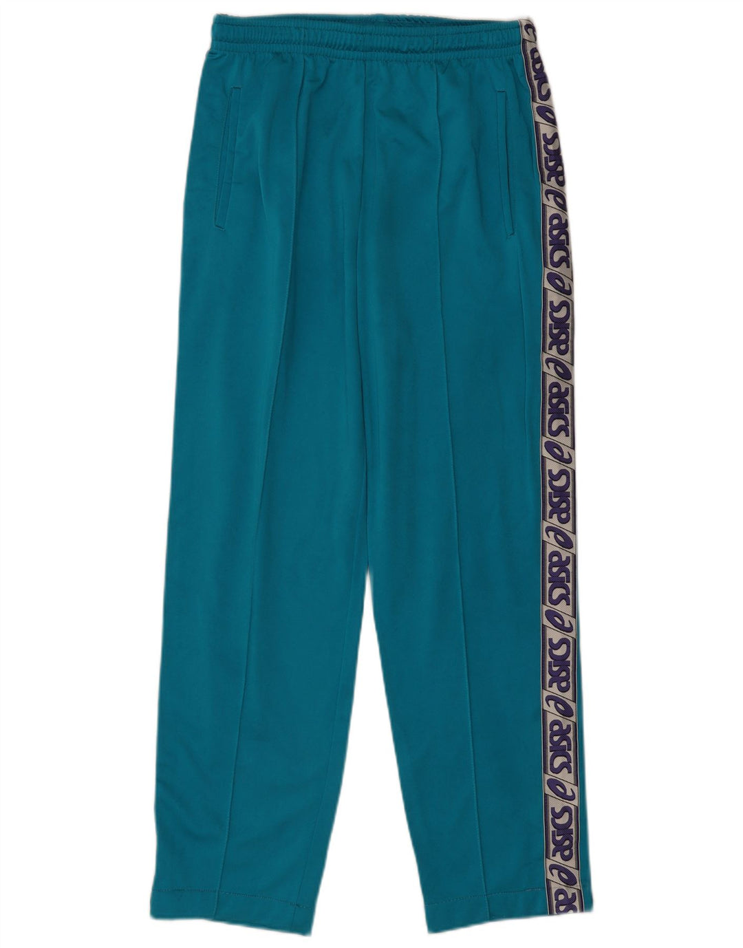 Asics Mens Graphic Tracksuit Trousers Medium Blue Colourblock