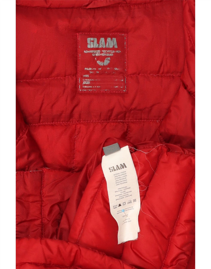 Slam Womens Padded Jacket UK 10 Small Red Polyamide