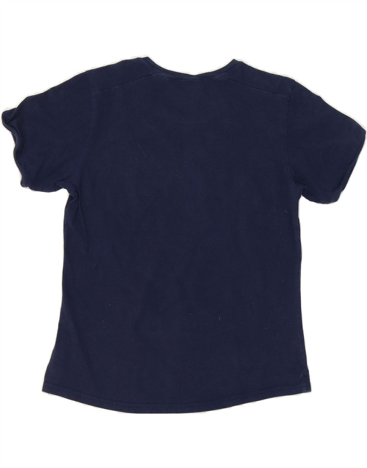 ADIDAS Womens T-Shirt Top UK 14 Medium  Navy Blue Cotton Vintage Adidas and Second-Hand Adidas from Messina Hembry 