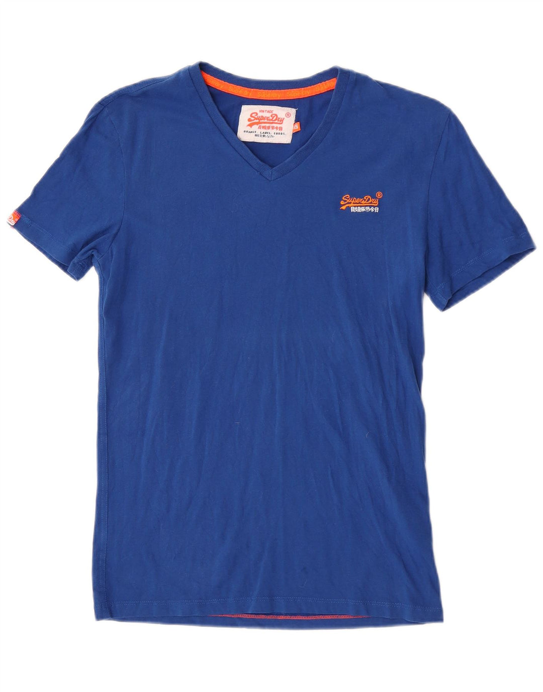 Superdry Mens T-Shirt Top XS Blue Cotton