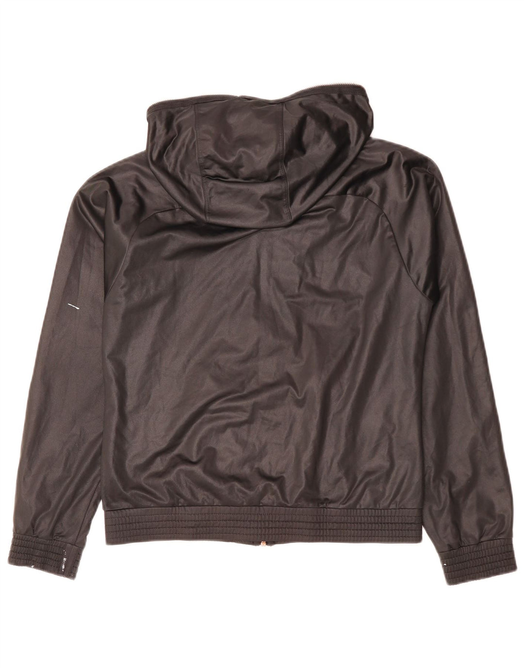 ADIDAS Womens Hooded Rain Jacket UK 10 Small Black Polyester