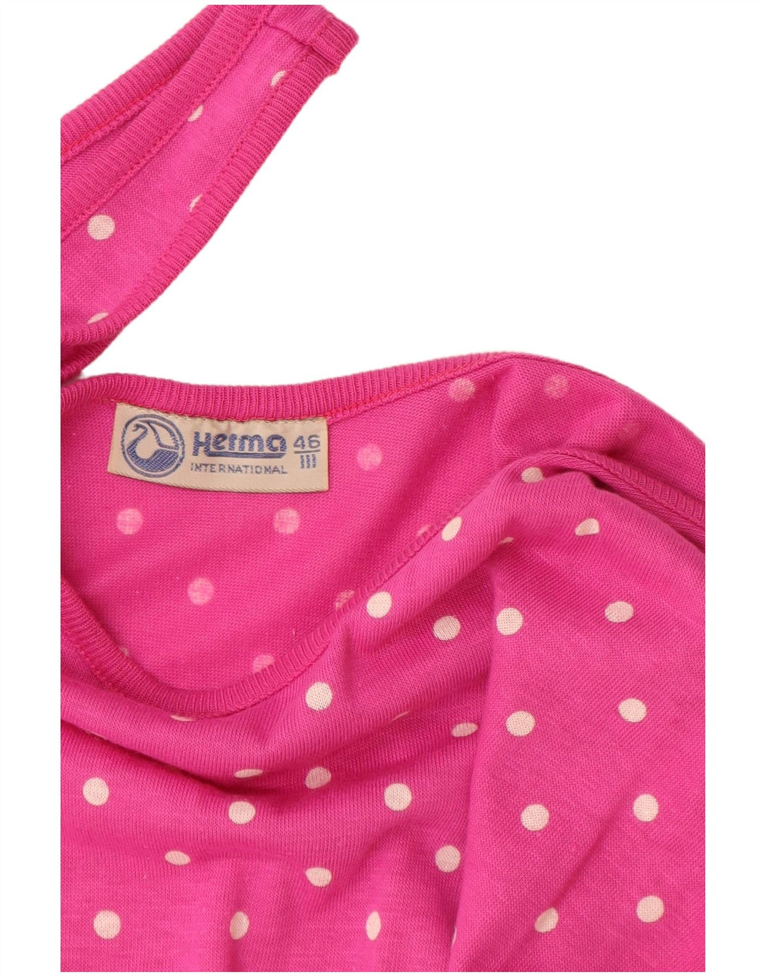 Vintage Womens Sleeveless Playsuit IT 46 Large Pink Spotted Cotton