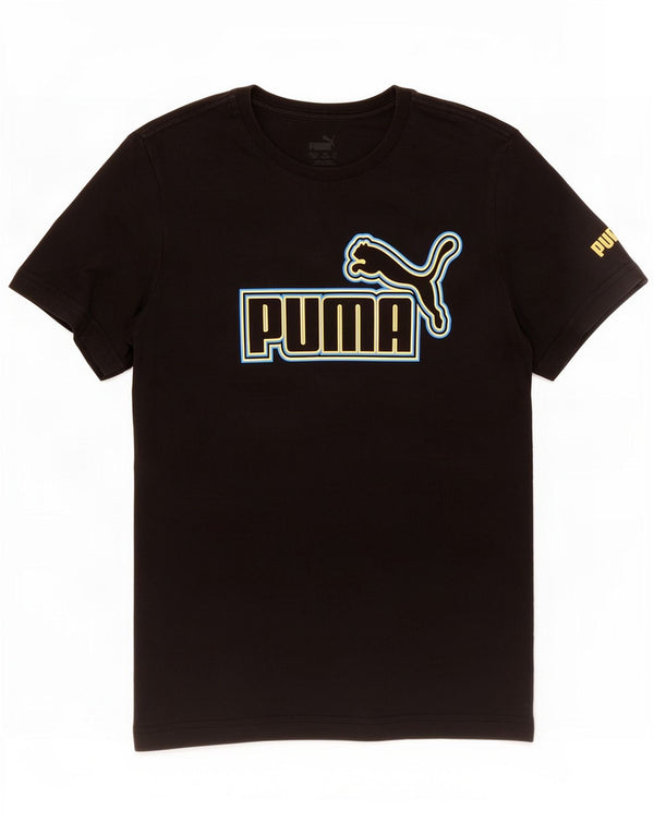 Puma Boys Graphic T-Shirt Top 13-14 Years Black