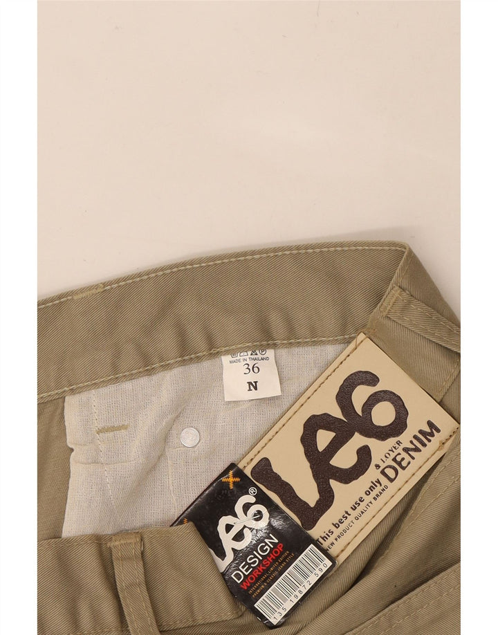 LEE Mens Straight Casual Trousers W36 L30 Beige Vintage Lee and Second-Hand Lee from Messina Hembry 