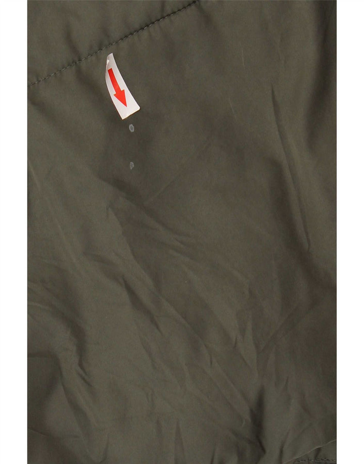 Zara Womens Hooded Oversized Padded Jacket UK 14 Medium Green Polyester