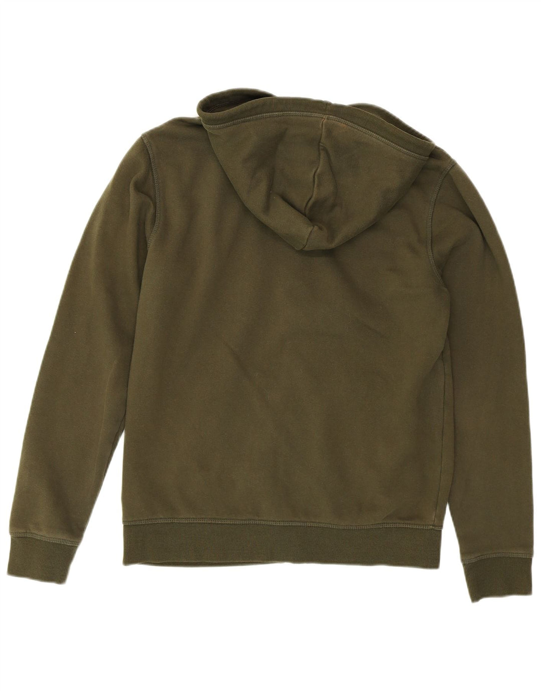 PENGUIN Mens Zip Hoodie Sweater Small Khaki Cotton