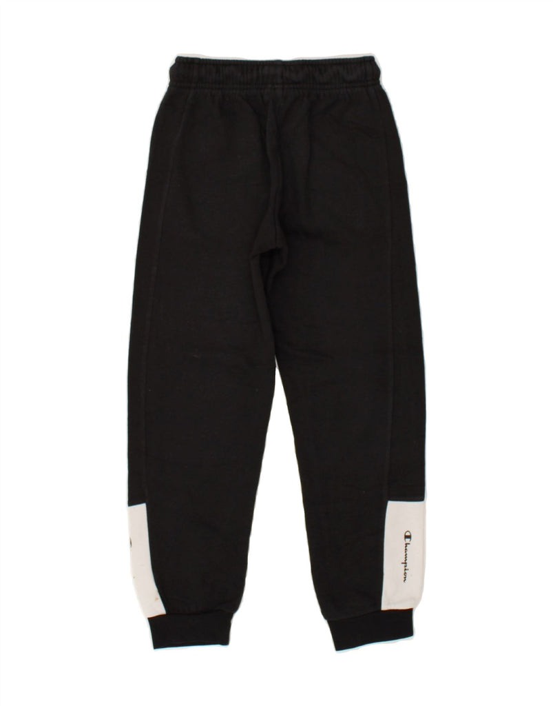 CHAMPION Boys Graphic Tracksuit Trousers Joggers 7-8 Years Small Black | Vintage Champion | Thrift | Second-Hand Champion | Used Clothing | Messina Hembry 