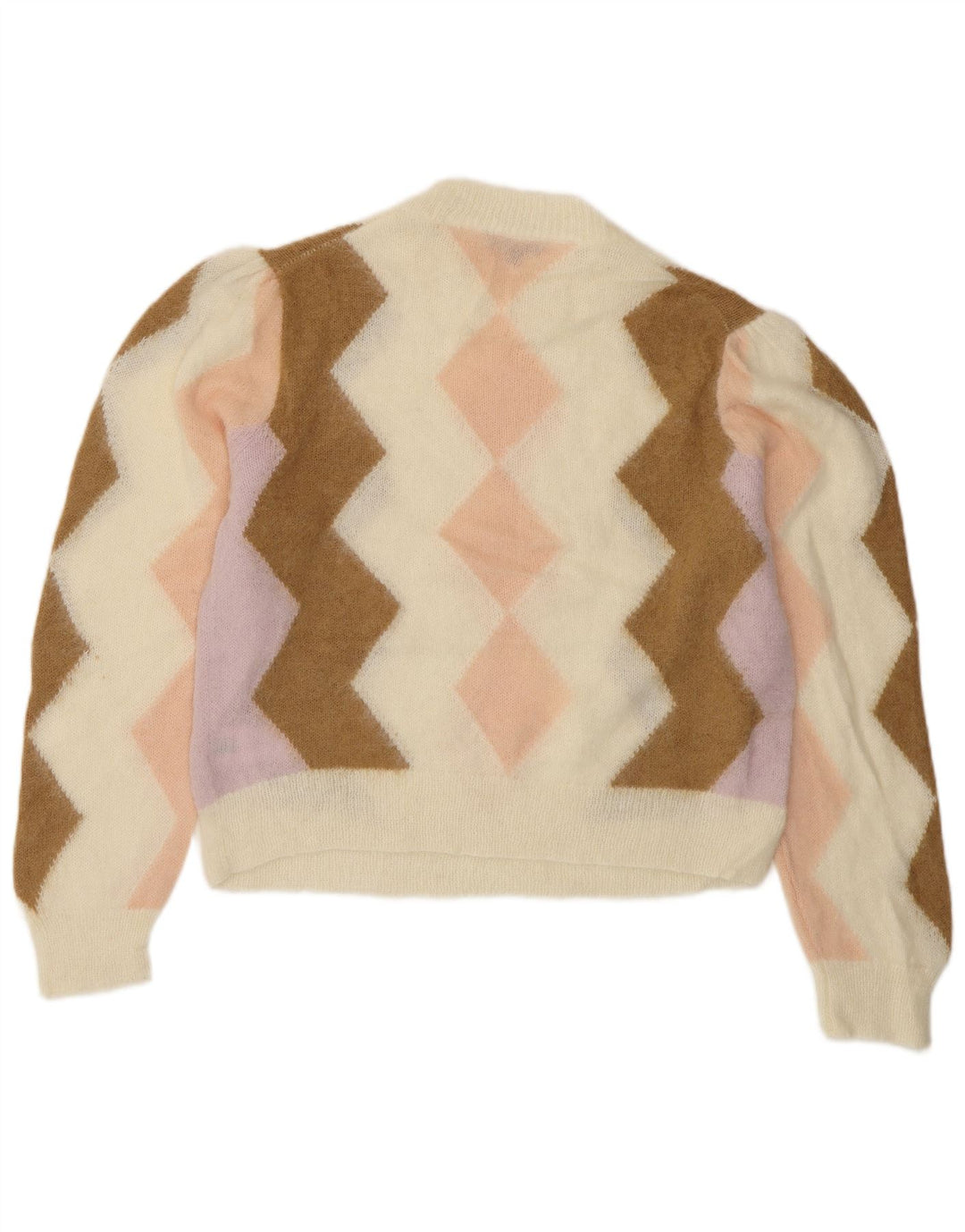 J. CREW Womens Crop Crew Neck Jumper Sweater UK 10 Small Off White