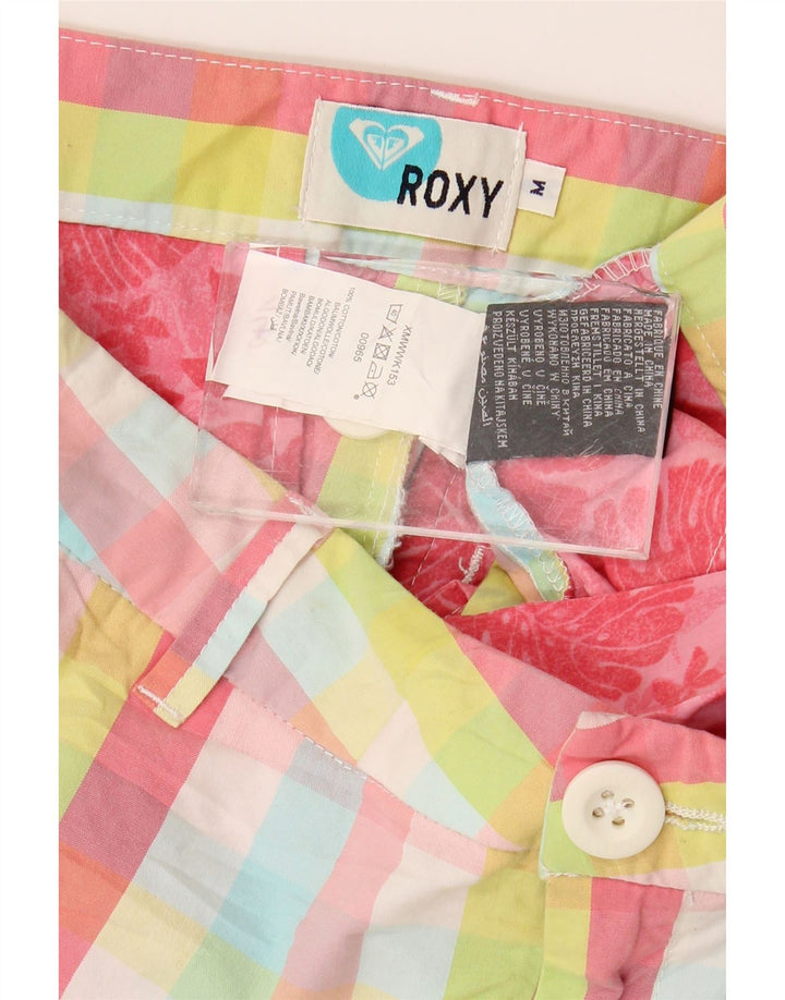 Roxy Womens Hot Pants Medium W30 Multicoloured Gingham Cotton