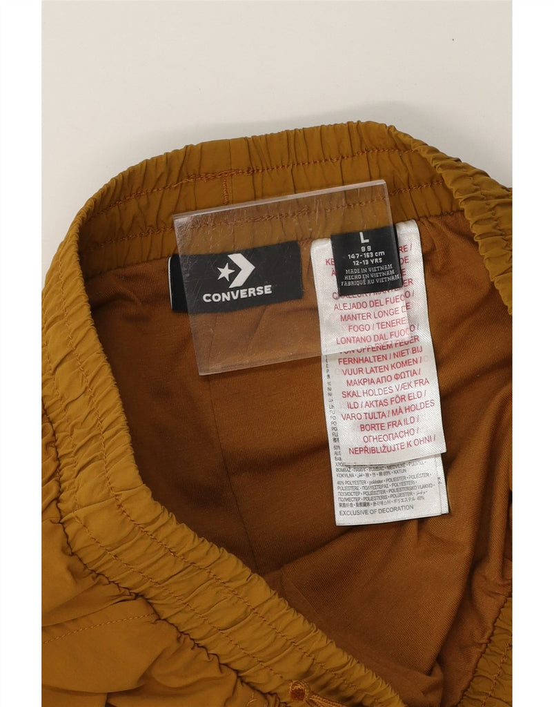 CONVERSE Girls Tracksuit Trousers Joggers 12-13 Years Large  Brown Nylon Vintage Converse and Second-Hand Converse from Messina Hembry 