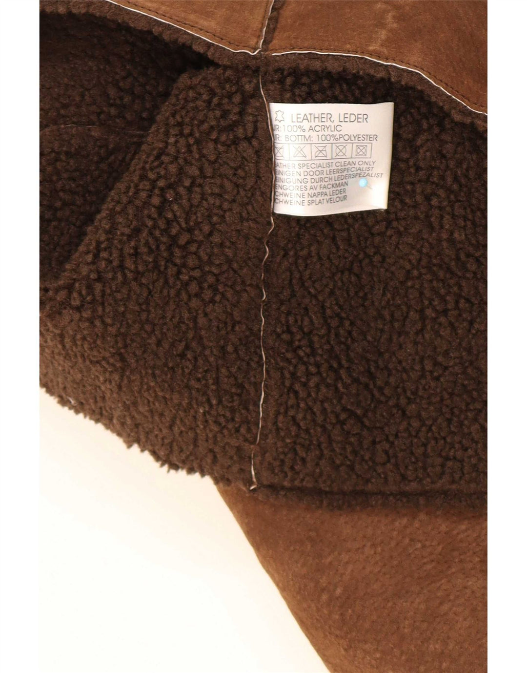 Modern Classics Womens Suede Sherpa Gilet UK 14 Large Brown Leather
