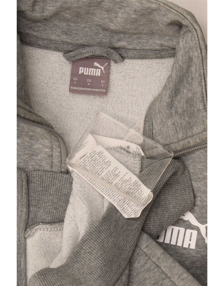 Puma Mens Tracksuit Top Jacket Small Grey Flecked Cotton