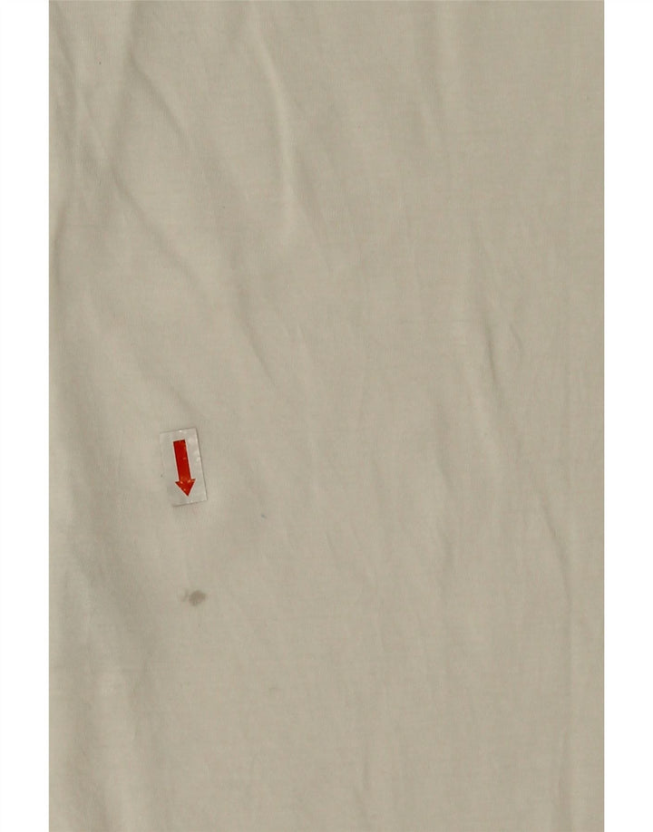 Maui and Sons Mens Graphic T-Shirt Top Medium White Cotton