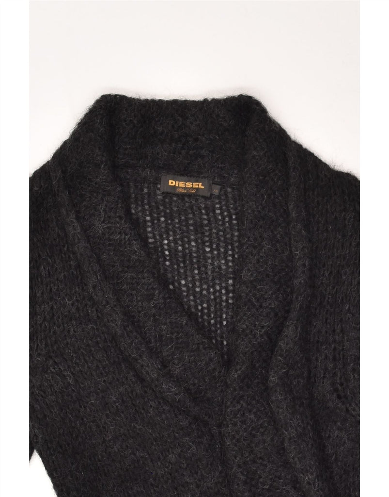 DIESEL Womens Cardigan Sweater UK 6 XS Black Wool | Vintage Diesel | Thrift | Second-Hand Diesel | Used Clothing | Messina Hembry 