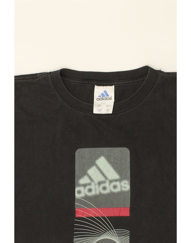 ADIDAS Mens Graphic T-Shirt Top Large Black Cotton | Vintage Adidas | Thrift | Second-Hand Adidas | Used Clothing | Messina Hembry 