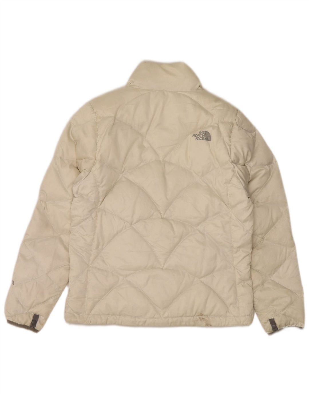 The North Face Womens Padded Jacket UK 16 Large Off White Nylon