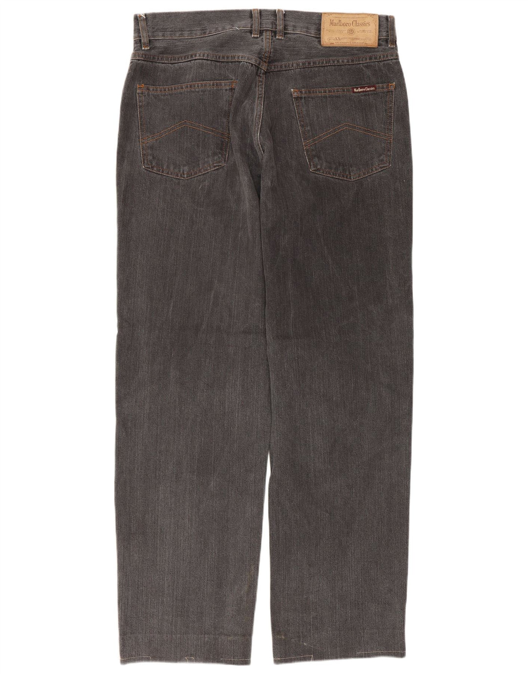 MARLBORO CLASSICS Mens Straight Jeans W33 L29 Grey Cotton